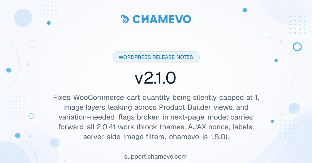 v2.1.0 | Chamevo Support Center